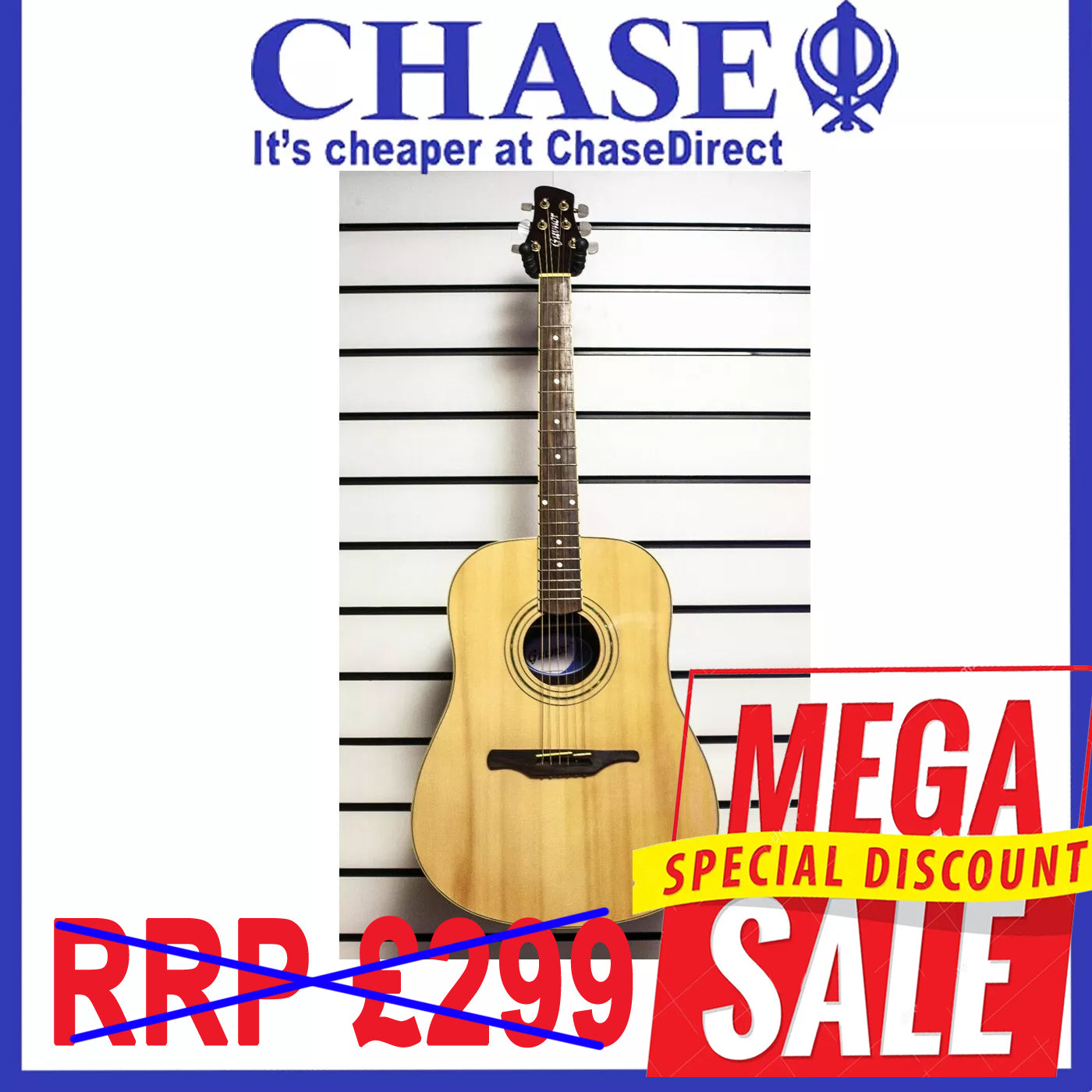 GUVNOR GA-530 ACOUSTIC DREADNOUGHT GUITAR