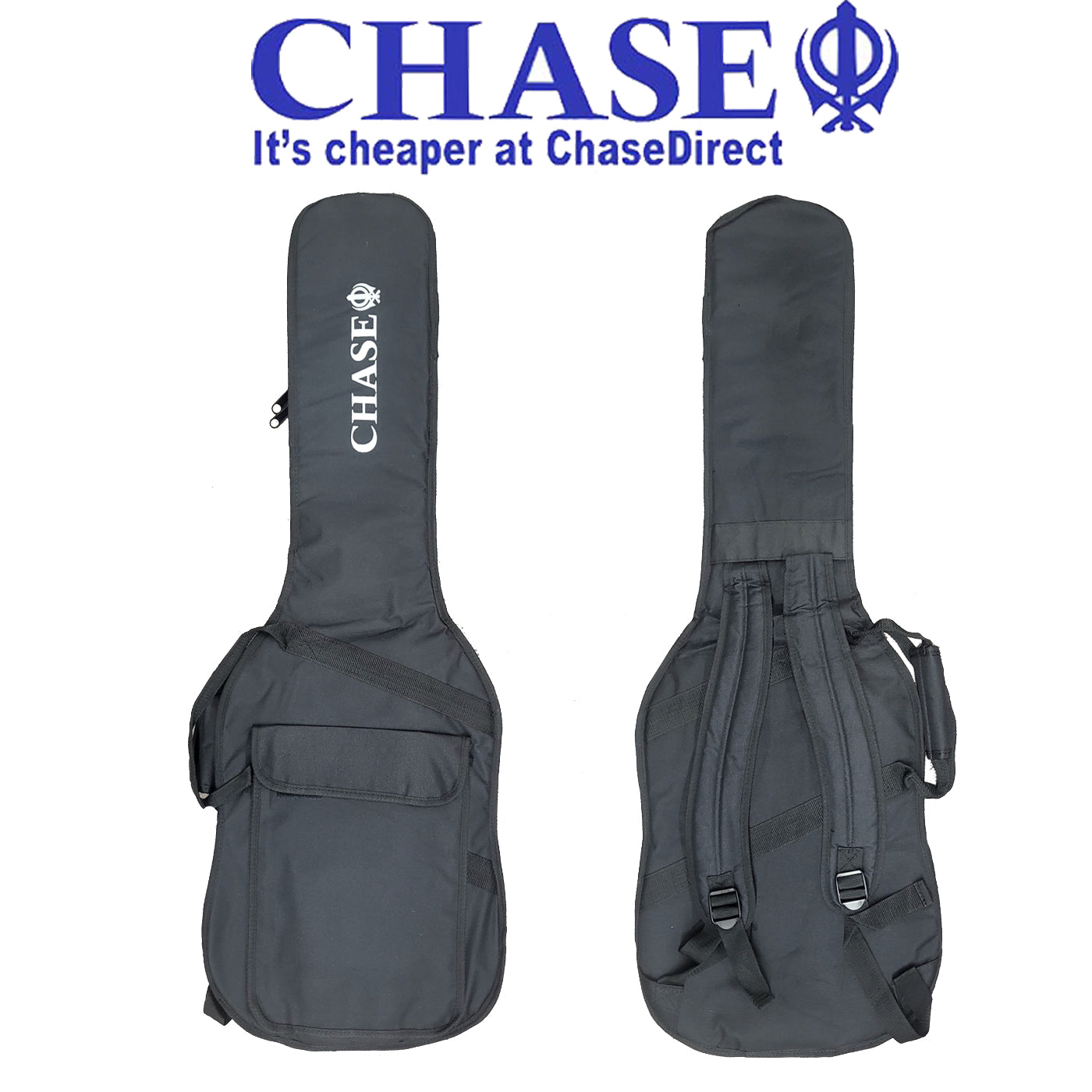 Chase Deluxe Electric Guitar Gig Bag Case 5mm Padded Shoulder Straps