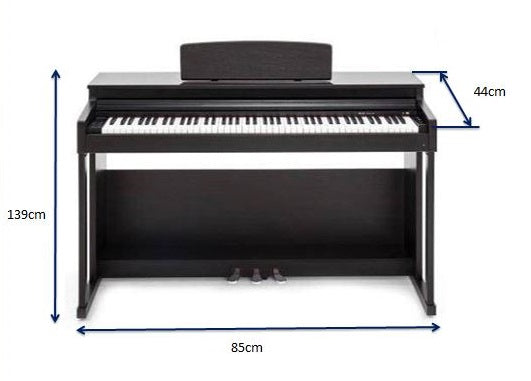 Chase CDP-357 Digital Electric Piano with Wooden Cabinet in Rosewood, Black and White
