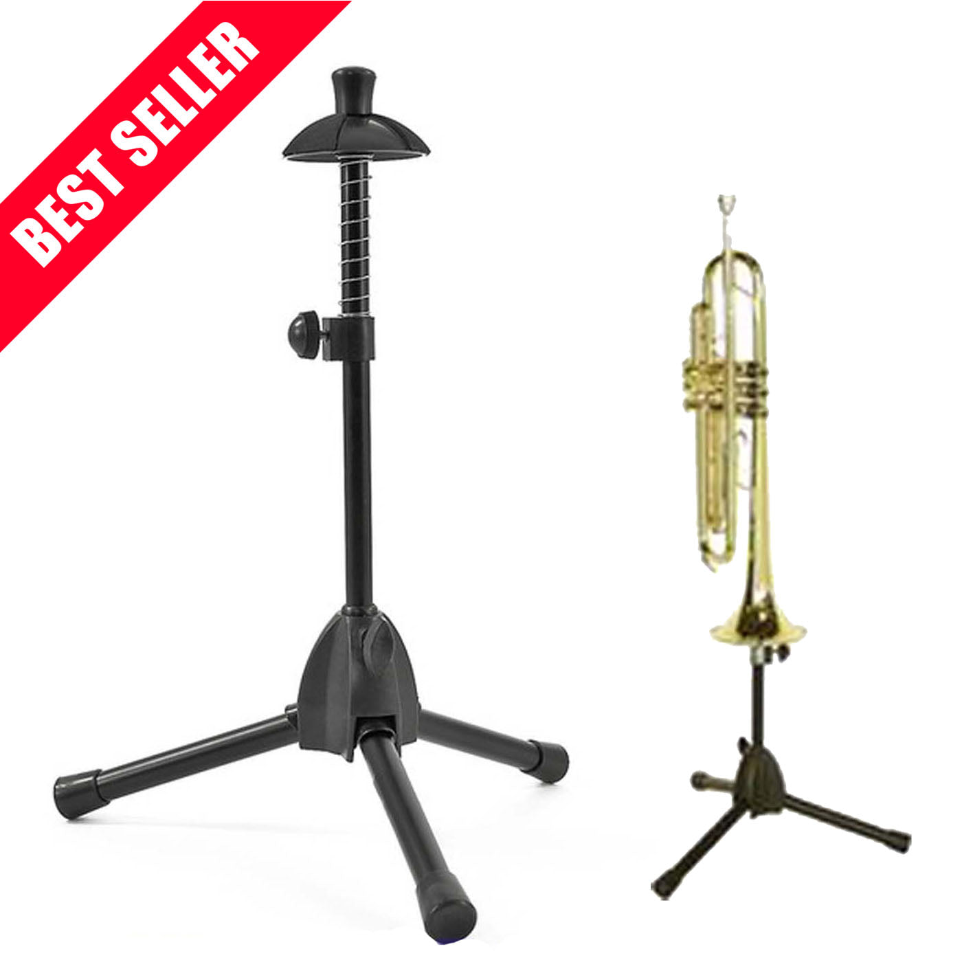 Chase Deluxe Trumpet Stand Foldable with Tripod Legs - Height Adjustable