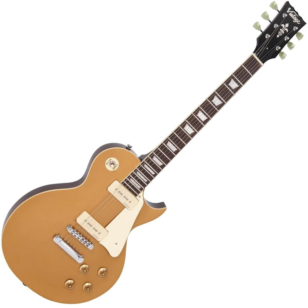 Vintage V100 Premium Electric Guitar Gold Top V100GT Limited Edition !! RRP £449.99