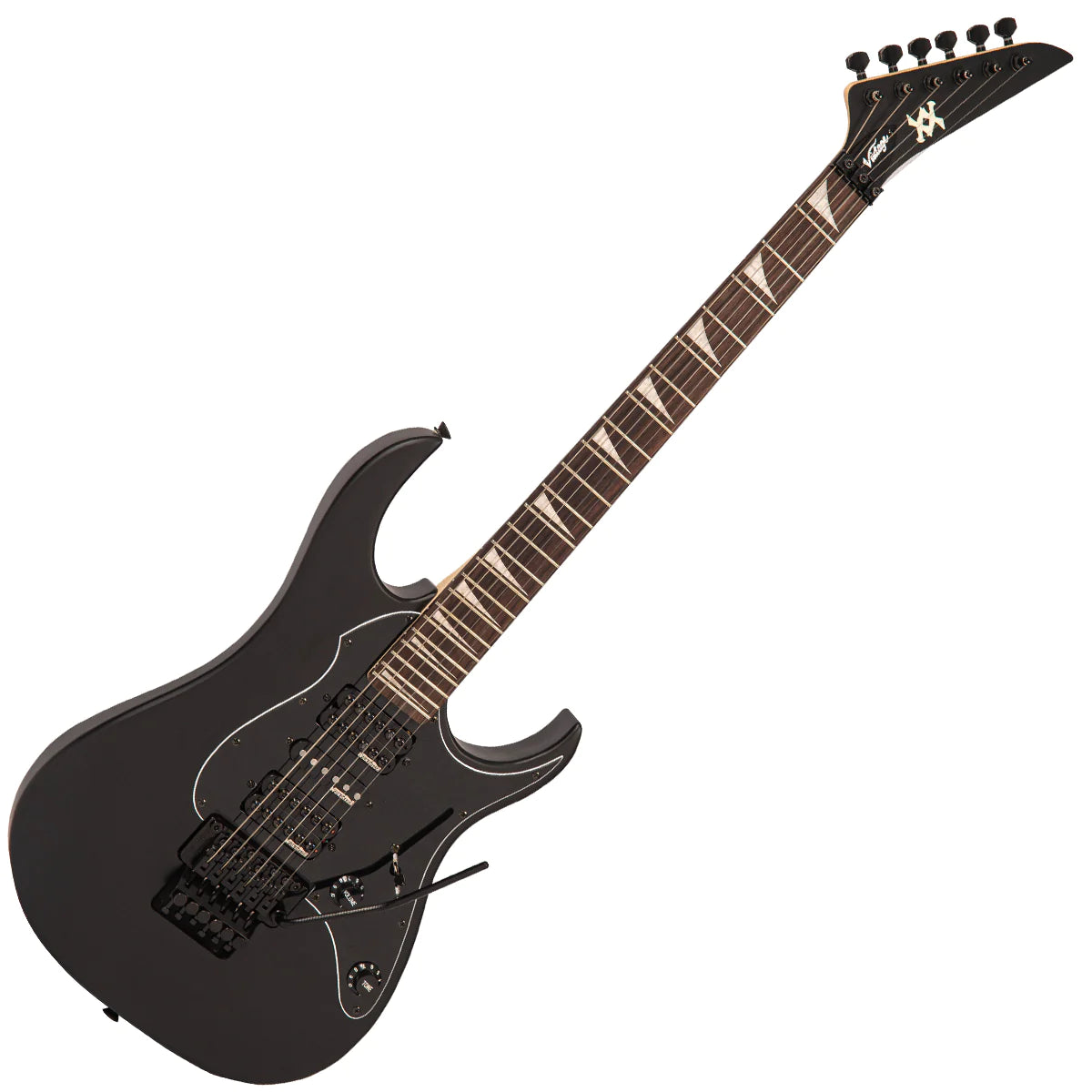 Vintage VR2000 VMX Raider Electric Guitar | Satin Black | VR2000 VMX Limited Edition