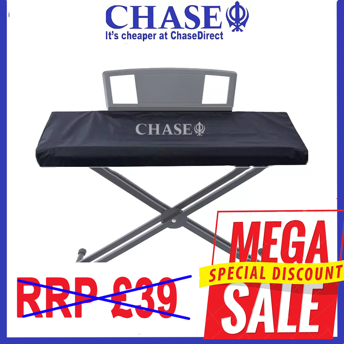 Chase Piano Keyboard Dust Cover for Yamaha, Casio, Roland, Chase Digital Pianos