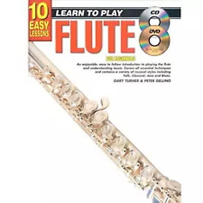 How To Play The Flute 10 Easy Lessons Teach Yourself Tutor Music Book CD DVD K8