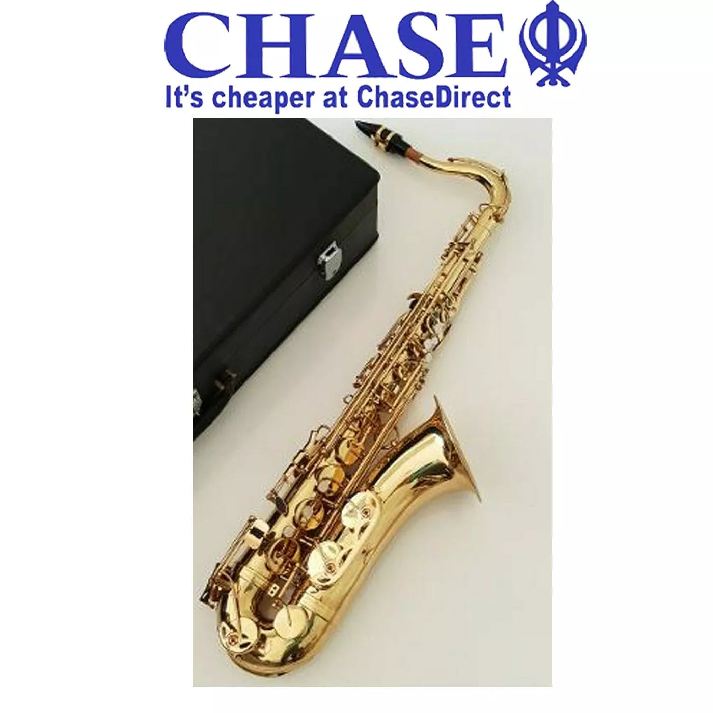 Saxophone Tenor Intermusic Bb Sax in Gold Finish & Hard Case Complete Outfit ~ (Opened – never used)