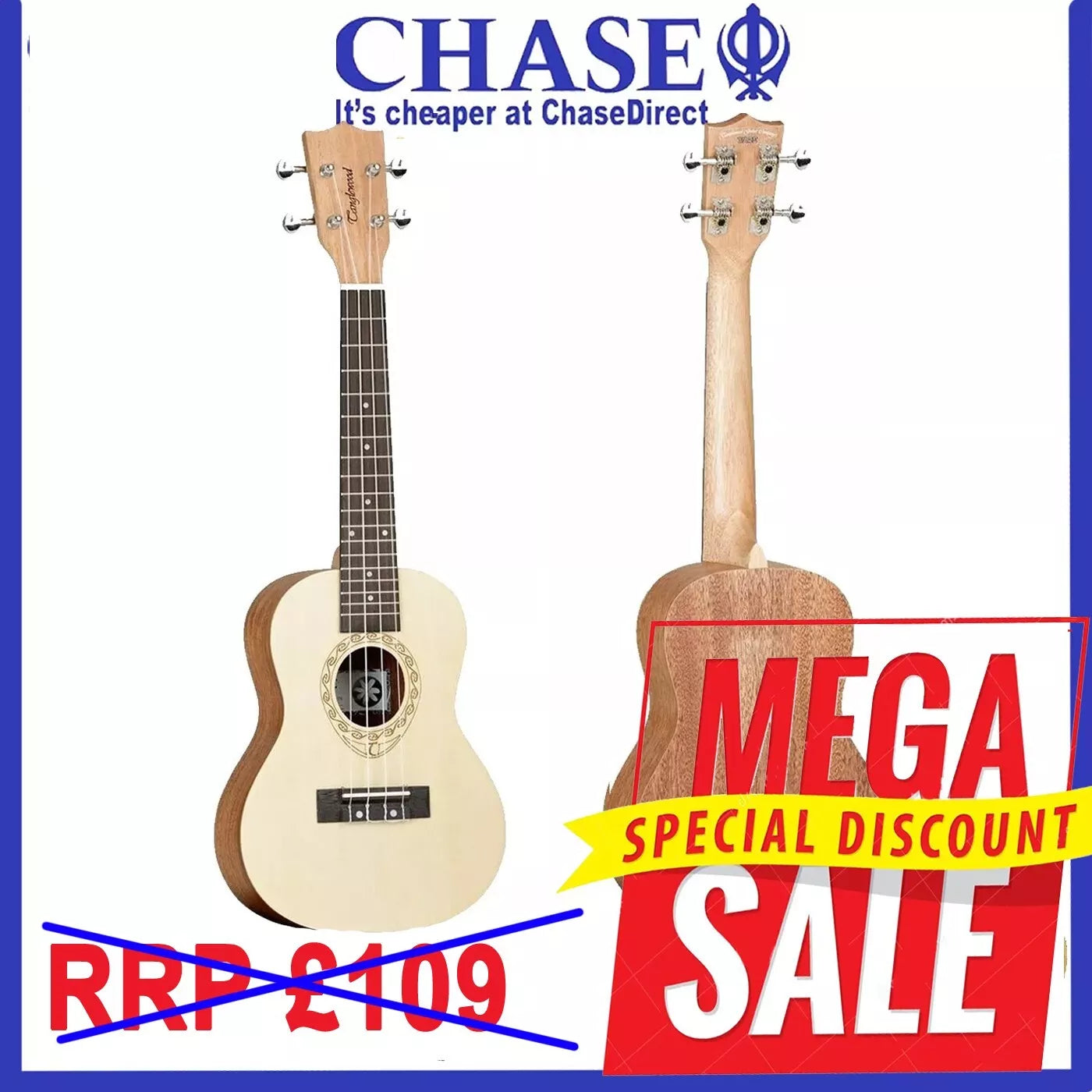 Tanglewood TWT4 Tiare Concert Ukulele Spruce | Mahogany | Natural Satin