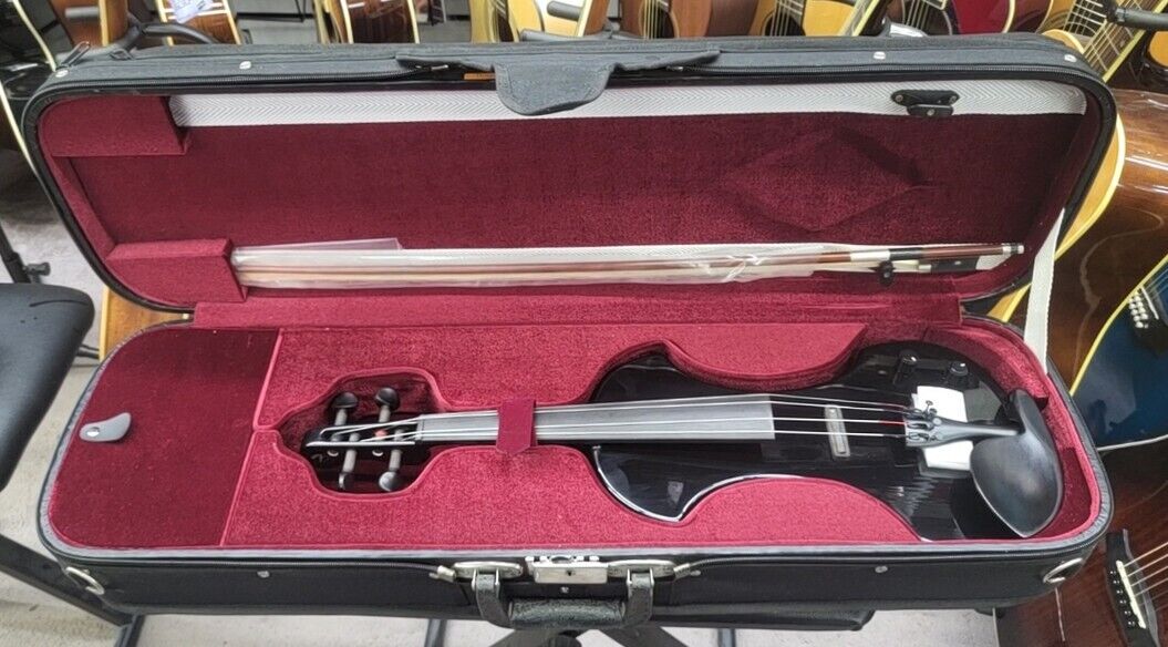 Fender Vintage FV1 Electric Violin and Fender Gig Case | Electric Violin with Piezo Electric Bridge