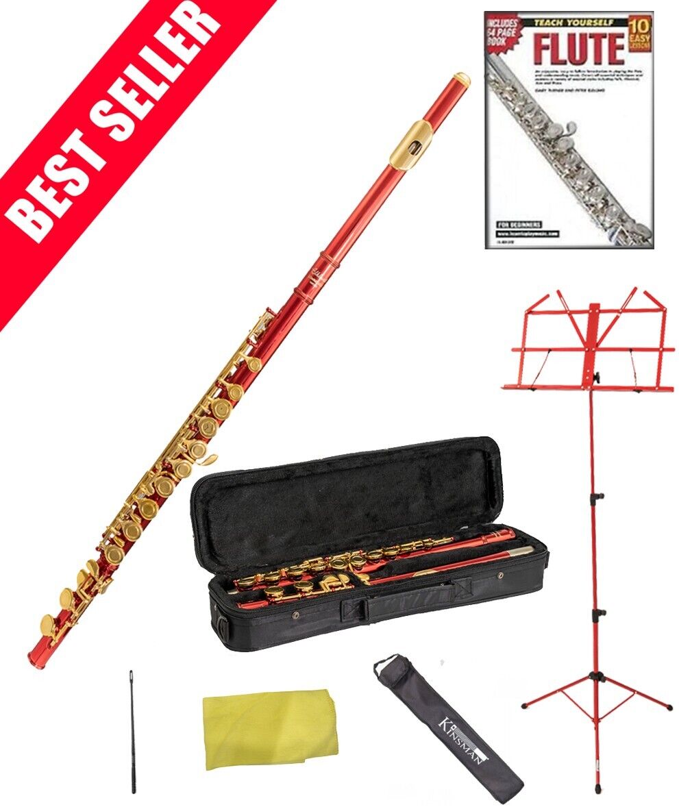 Elkhart Vincent Bach Red Flute Pack | Spilt E Mechanism Offset G .