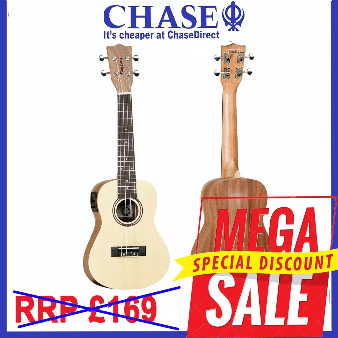 Tanglewood TWT9E Tiare Electro Acoustic Concert Ukulele | Natural Satin .