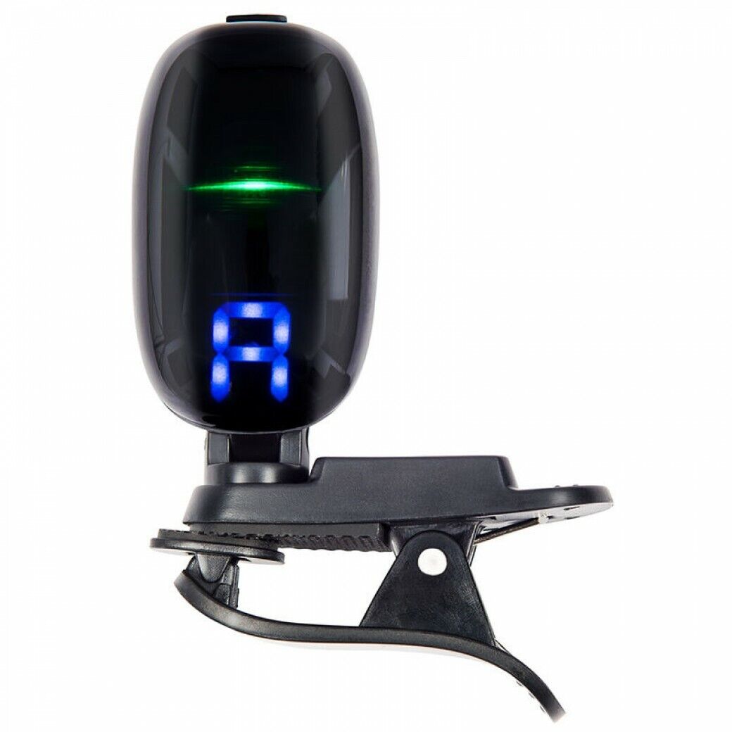 Kinsman Tuner Clip On Chromatic LED Black - for Guitar Woodwind Brass Strings - KAC405