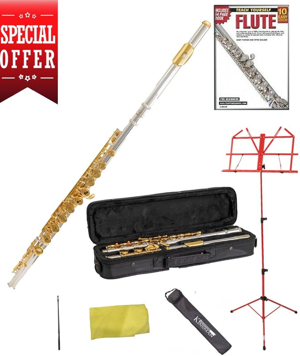 Elkhart Vincent Bach Silver Flute Pack | Spilt E Mechanism Offset G .