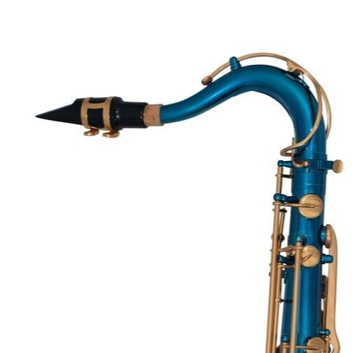 Elkhart Vincent Bach Deluxe Blue Tenor Saxophone Pack - High F# & articulated C#