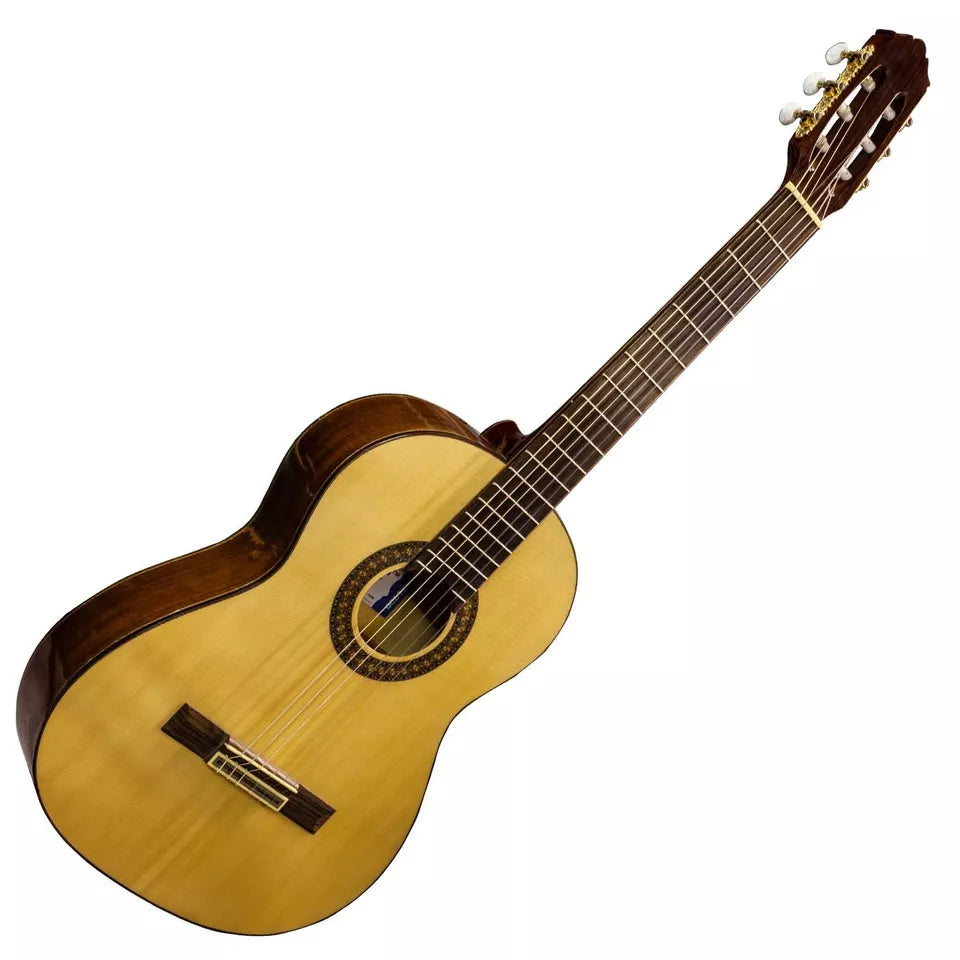 Guvnor GCD714 Classical Spanish Acoustic Guitar Nylon Strings Solid Top Z00~