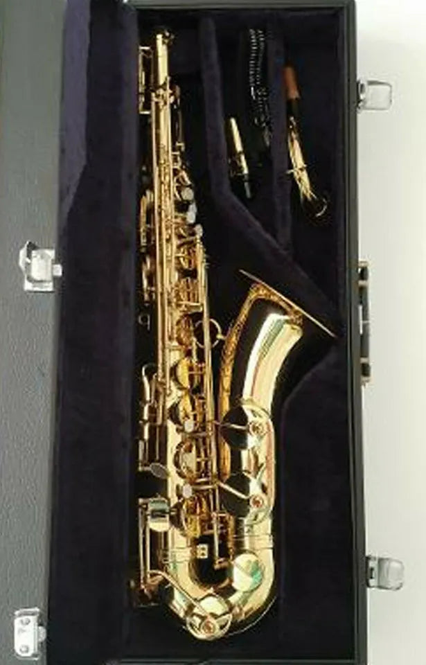 Saxophone Tenor Intermusic Bb Sax in Gold Finish & Hard Case Complete Outfit ~ (Opened – never used)