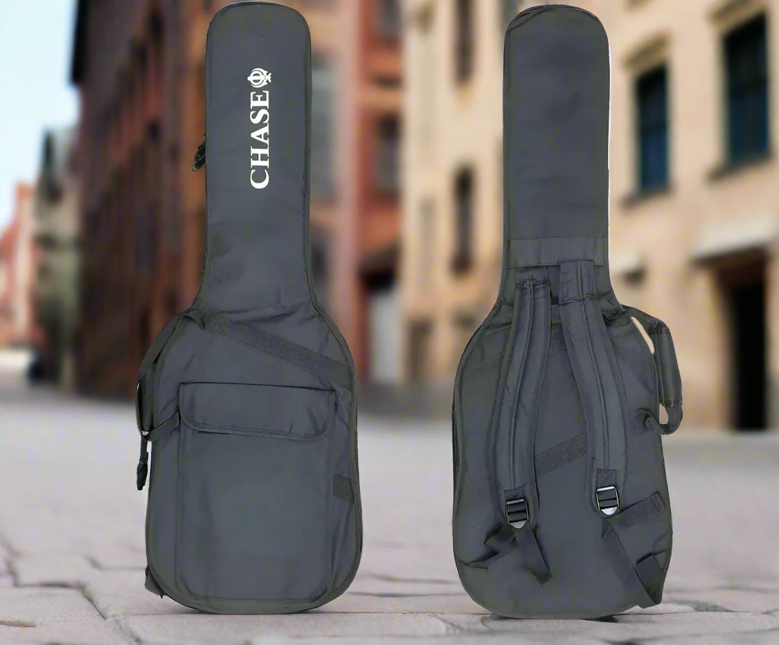 Chase Deluxe Acoustic Dreadnought Guitar Gig Bag Case 5mm Padded Shoulder Straps
