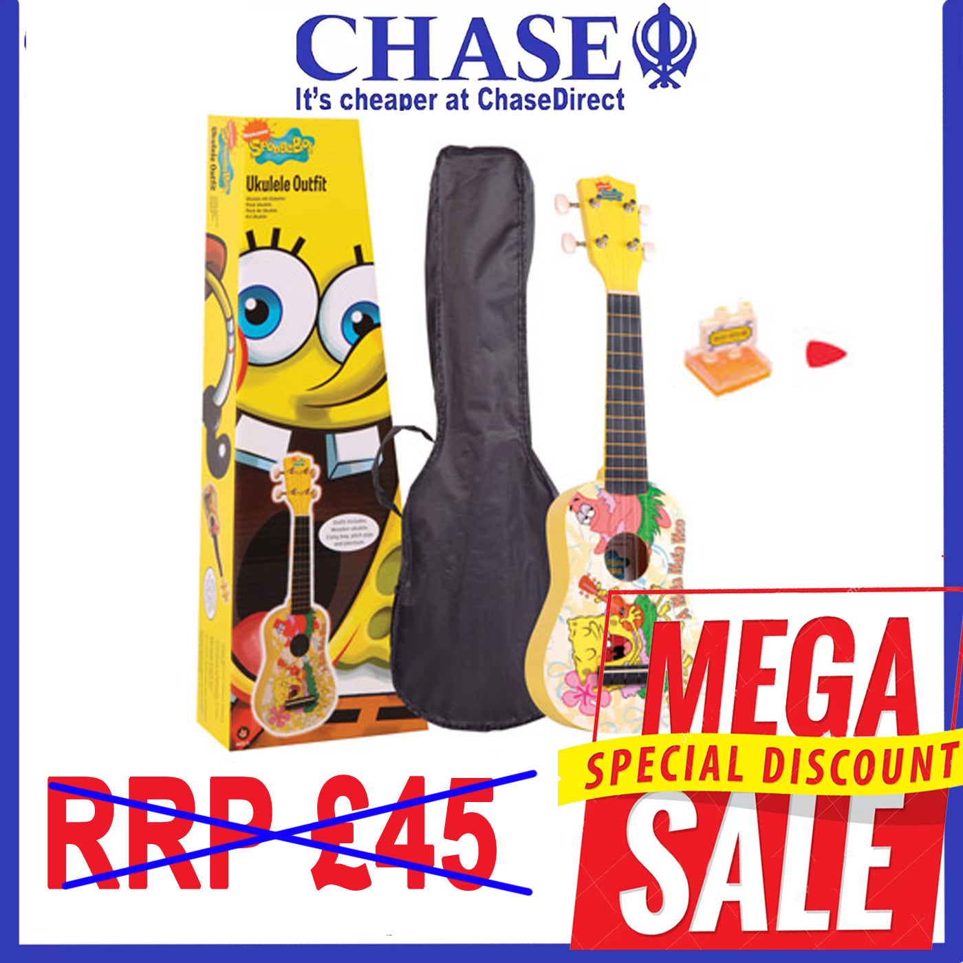 Ukulele Soprano - SpongeBob Squarepants Ukelele Complete Set --