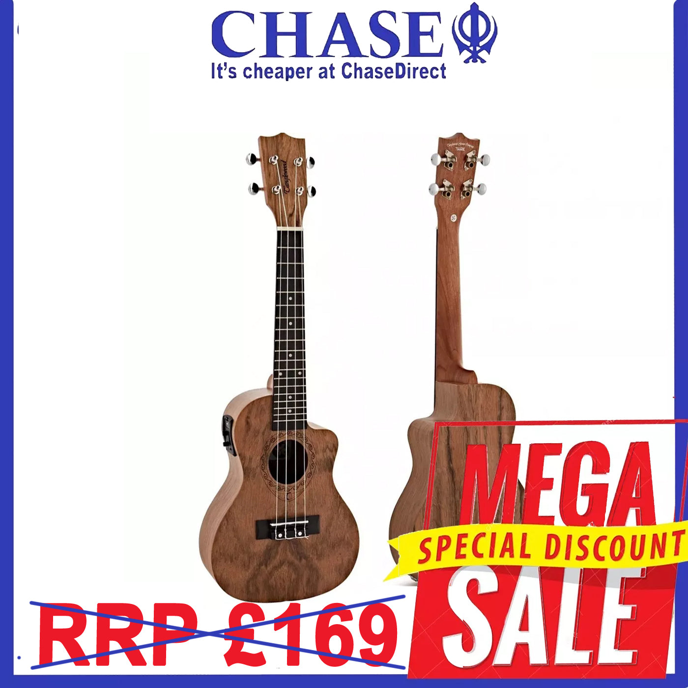 Tanglewood Tiare Electro Acoustic Concert Ukulele TWT13E with Built-In Tuner