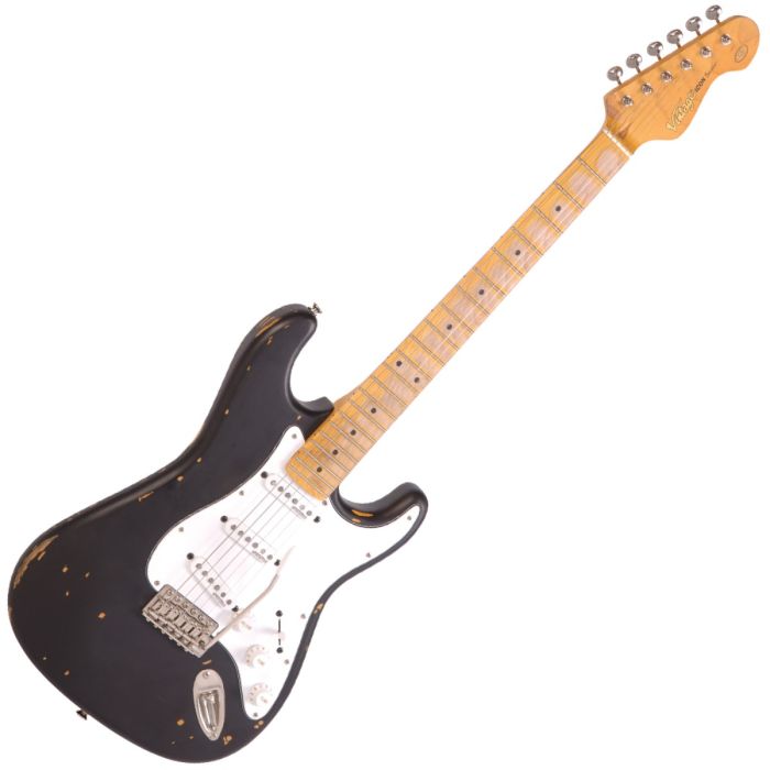Vintage V6 ICON Electric Guitar Distressed Boulevard V6MRBK Black RRP £479.99