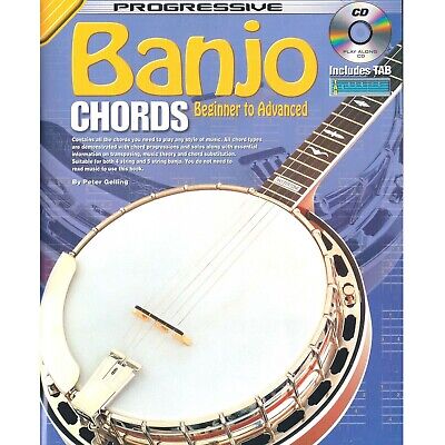 Learn To Play The Banjo Chords Progressive Tutorial Tutor Lesson Book & CD - H8