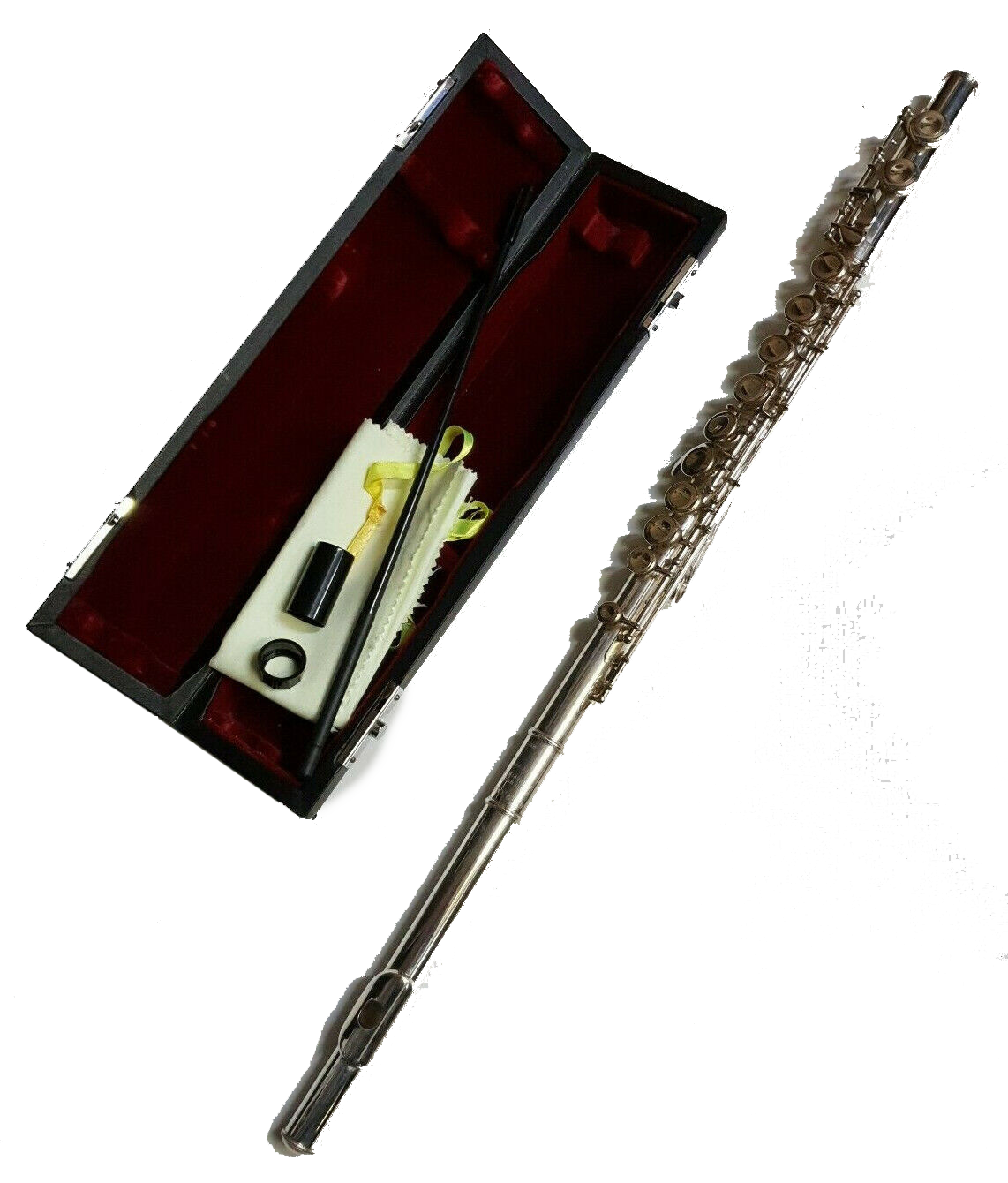 Pearl Flute PF501 with E Key in Silver Nickel In Hard Case - Complete Pearl Flute PF501 with E Key in Silver Nickel In Hard Case - Complete