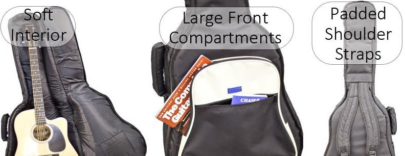 Chase Deluxe Electric Bass Guitar Gig Bag Case with 10mm Padding and Straps