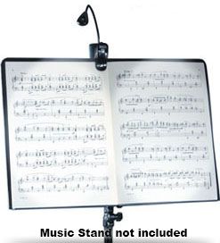LED SHEET MUSIC LIGHT CLIP ON SINGLE HEAD IN BLACK CML01