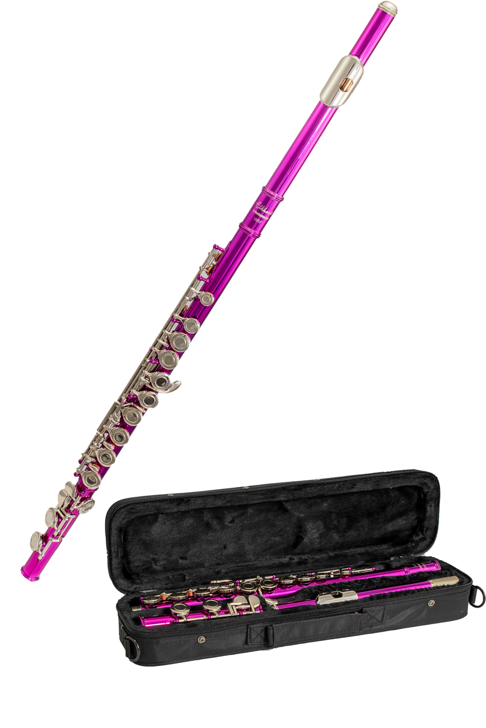 Elkhart by Vincent Bach Flute 100FLP with Case in Pink | Spilt E Mechanism Offset G - RRP £279 Buy Now in Sale At Half Price For £139 - Only Few Left!