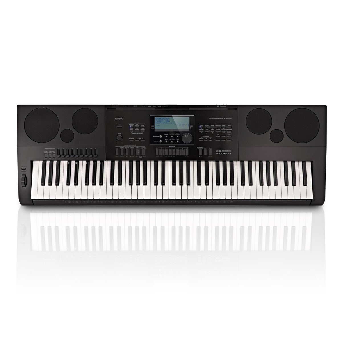 Casio WK 7600 Portable Keyboard in Black 76 Touch Sensitive Keys 820 Built In Sounds