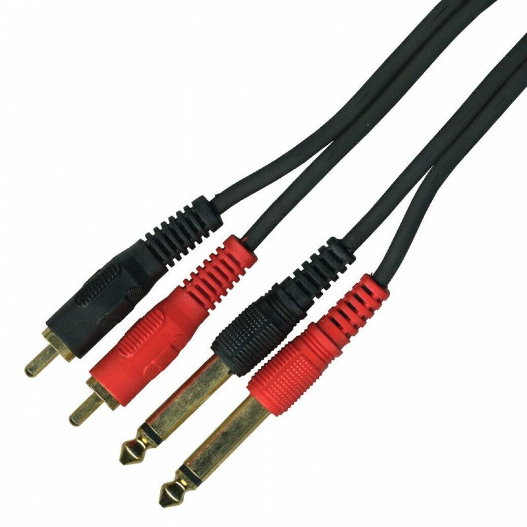 Kinsman Keyboard / Digital Piano Cable - Mono Jack To RCA Phono - 6ft/2m