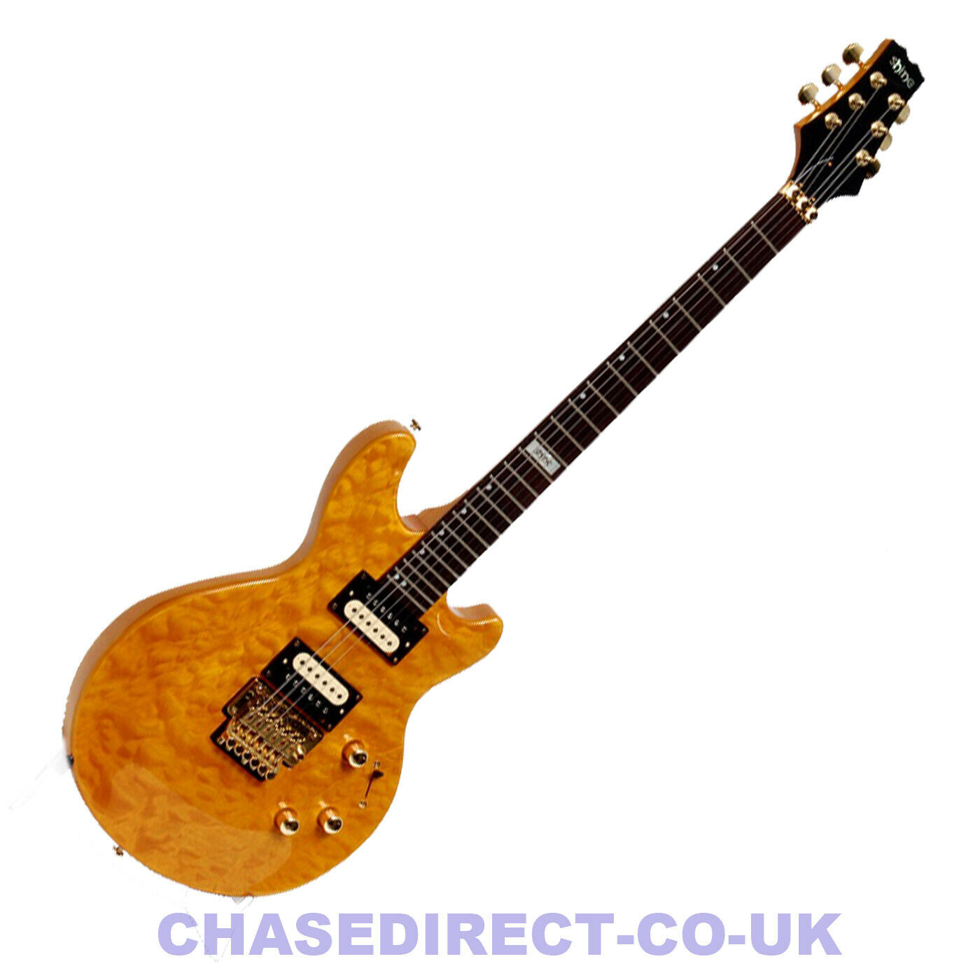 Electric Guitar Shine SIL602AN Double Cut Away LP Style Set Neck Floyd Rose