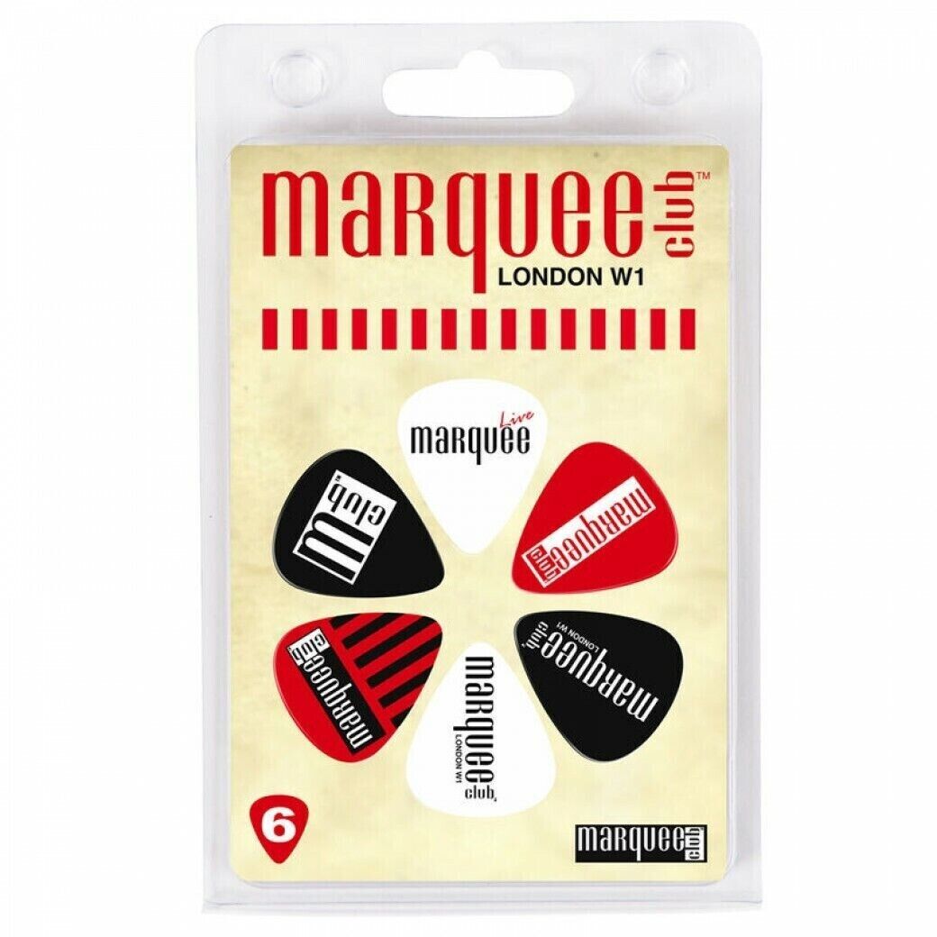 Guitar Pick Plectrum : Marquee Club Picks Plectrums | Retro Music Design 6 Pack
