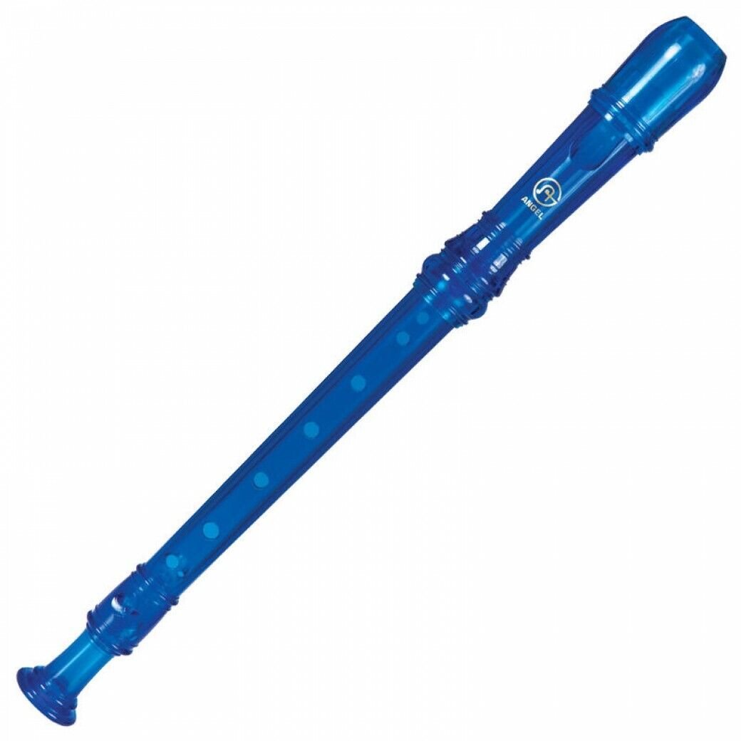 Angel Recorder Soprano Key of C with Case - Children's School Outfit in Blue