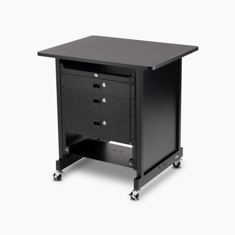 ON-STAGE Stand 12 Space Rack Cabinet | Laminated Wood and Steel |