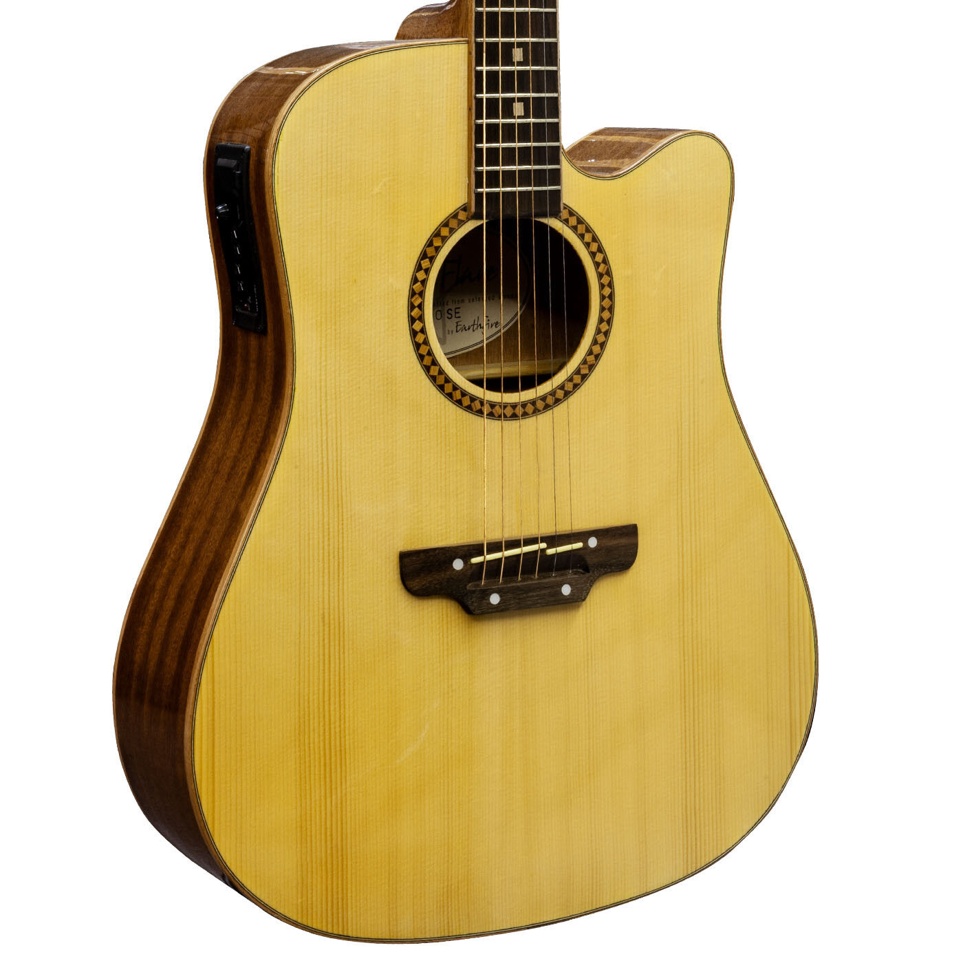 Earthfire GA6090SE Jumbo Electro Acoustic Cutway Guitar Steel String Solid Top--