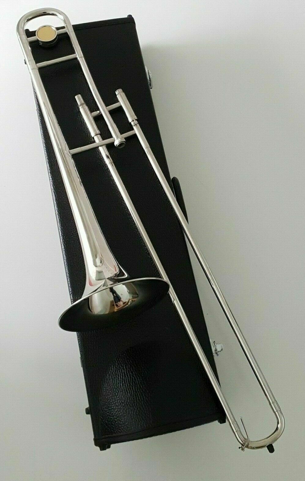 Chase Bb Tenor Slide Trombone in Silver Nickel Complete Student Outfit - B STOCK