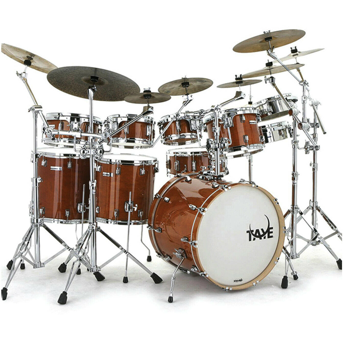 Drum Kit 4 Piece TAYE Studio Maple Amber 22" Bass Drums Incl Hardware Set --D-12