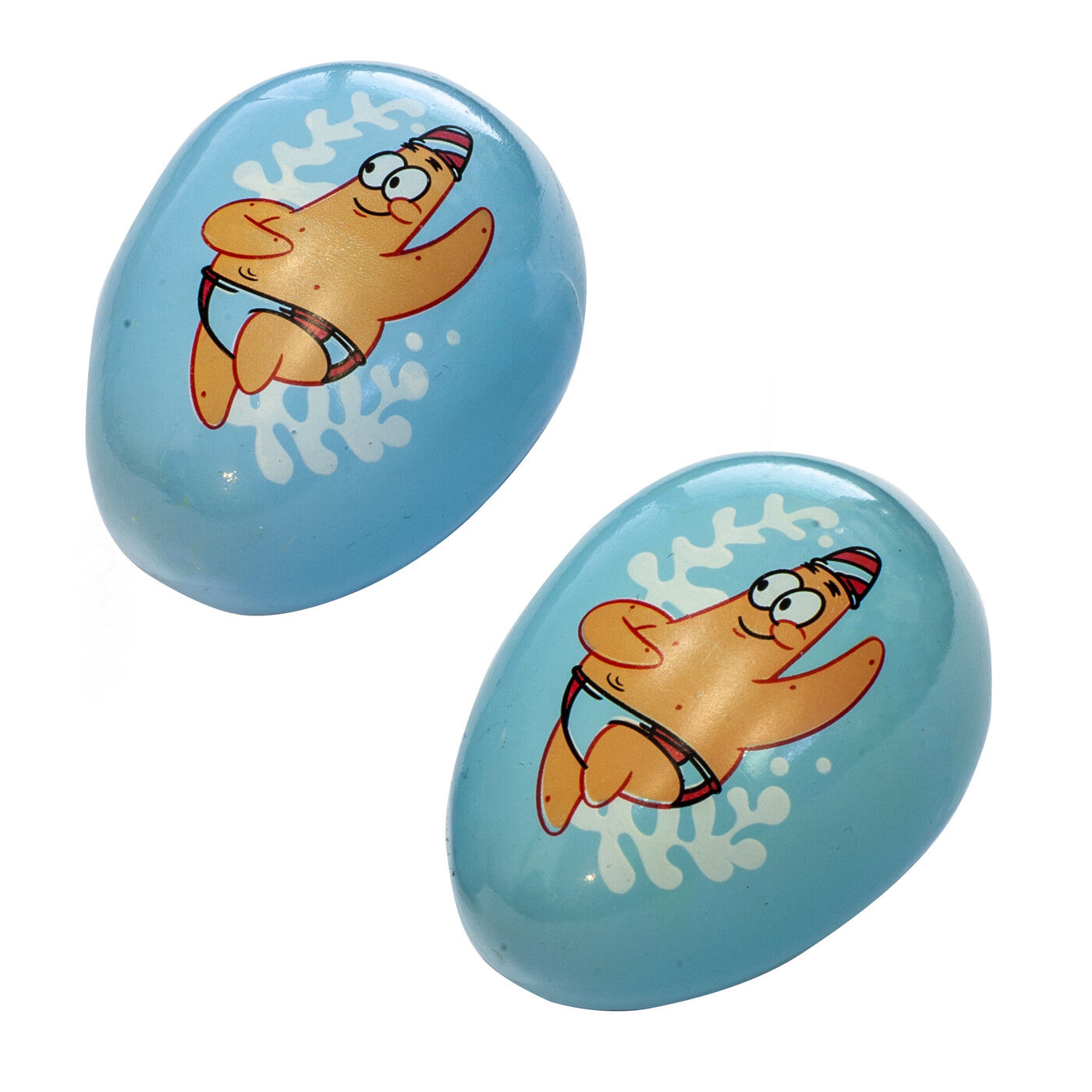 Egg Shakers Maracas Tambourine Spongebob Wooden Percussion Set In Gift Case - -