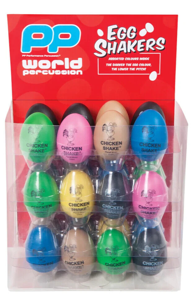 PP Percussion Egg-Shaker | Egg Maracas 24 Pieces | School Music Dance