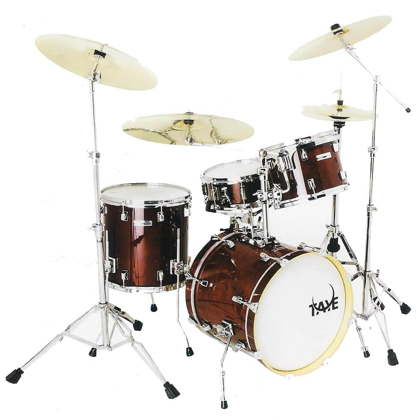 Drum Kit 5 Piece TAYE Studio Maple 22" Bass Drums Incl Hardware Set Red --D11