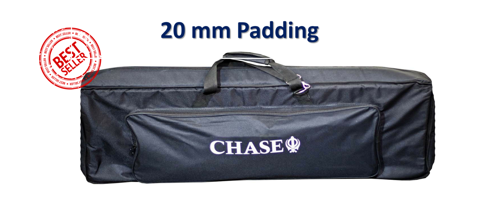 Chase Digital Stage Piano Keyboard Gig Bag Case For 88 Notes Keys 1360mm x 346mm x 154mm
