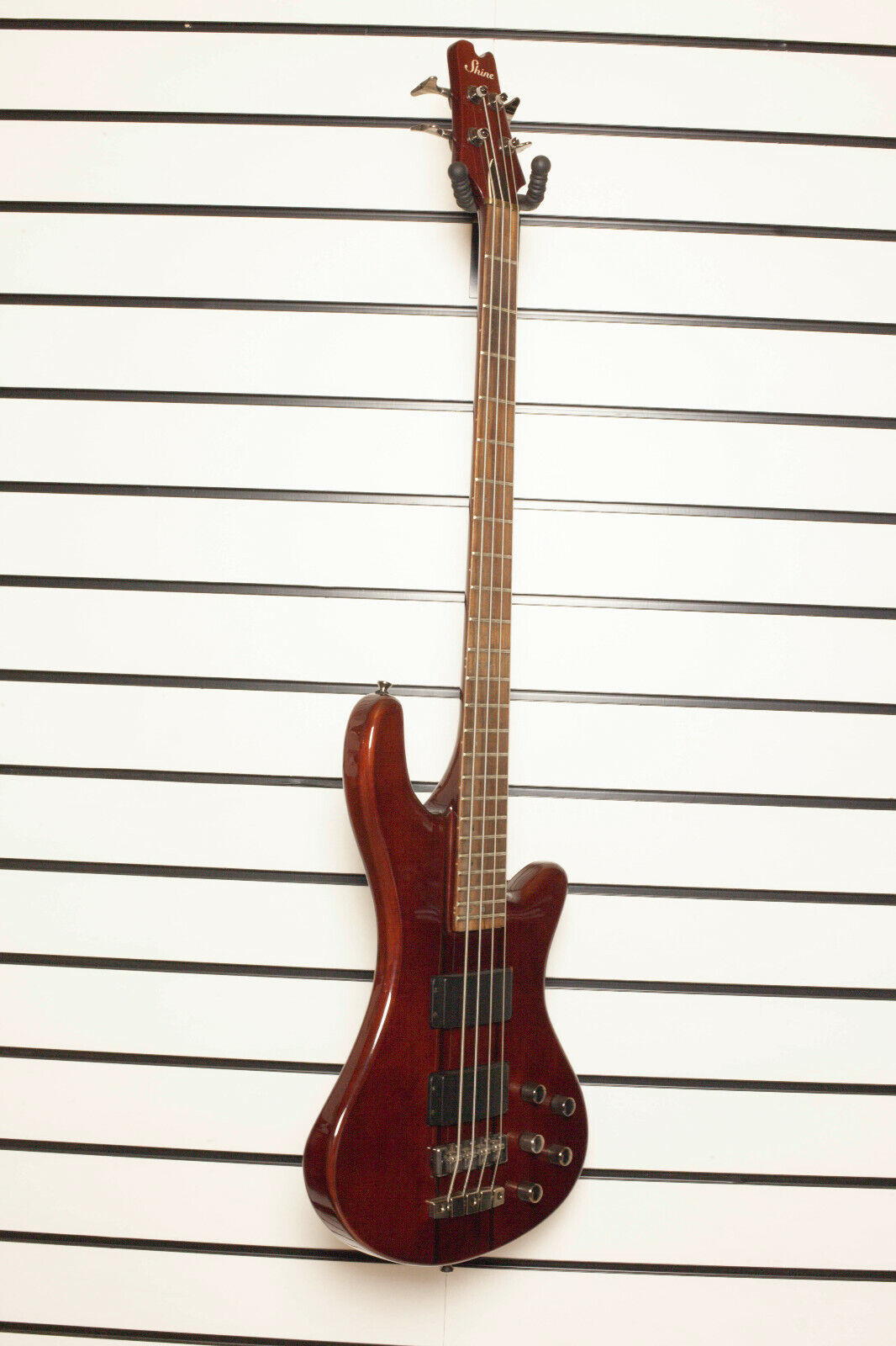 4 String Electric Bass Guitar Shine S1004 Active EQ Thru Neck Gold Hardware + Free Chase Gig Bag