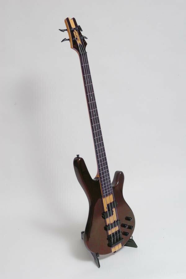 Electric Bass Guitar Shine Through Neck Fusion Style Pickups Brown Z-053 --