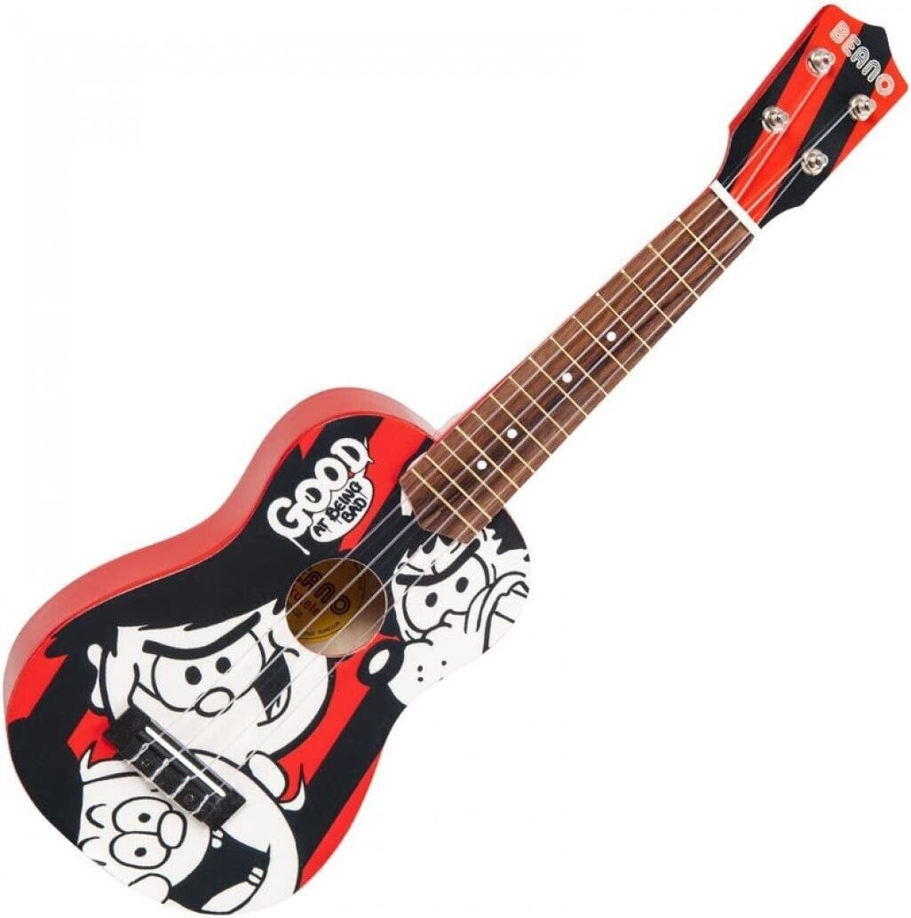 Ukulele Soprano With 4 Nylon Strings Beano - Dennis, Gnasher & Minnie BNUK06 -