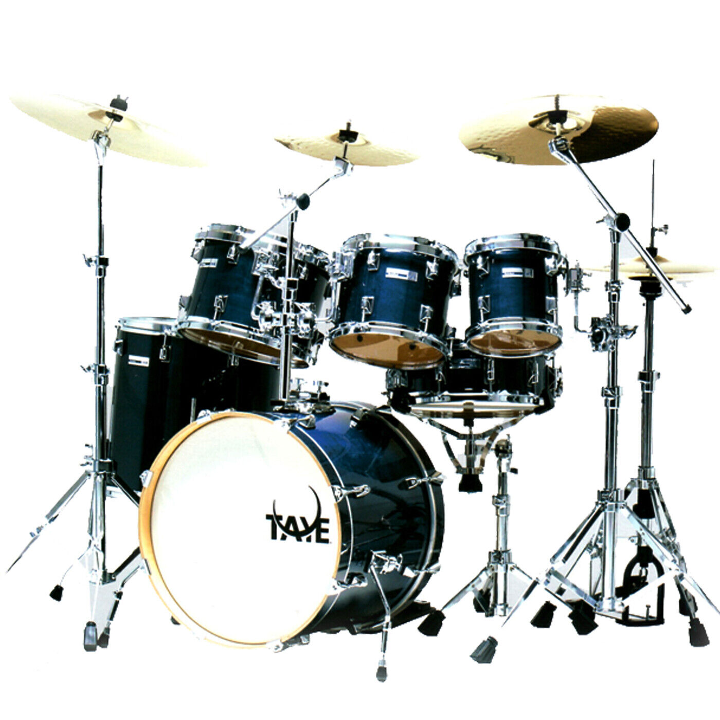 Drum Kit 4 Piece TAYE Studio Maple Blue 22" Bass Drums Incl Hardware Set - D24