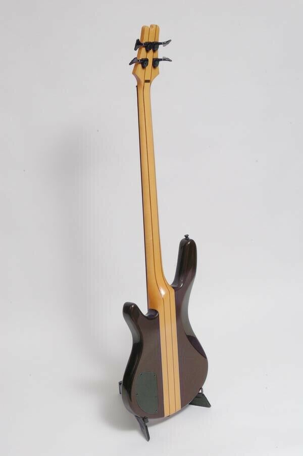 Electric Bass Guitar Shine Through Neck Fusion Style Pickups Brown Z-053 --