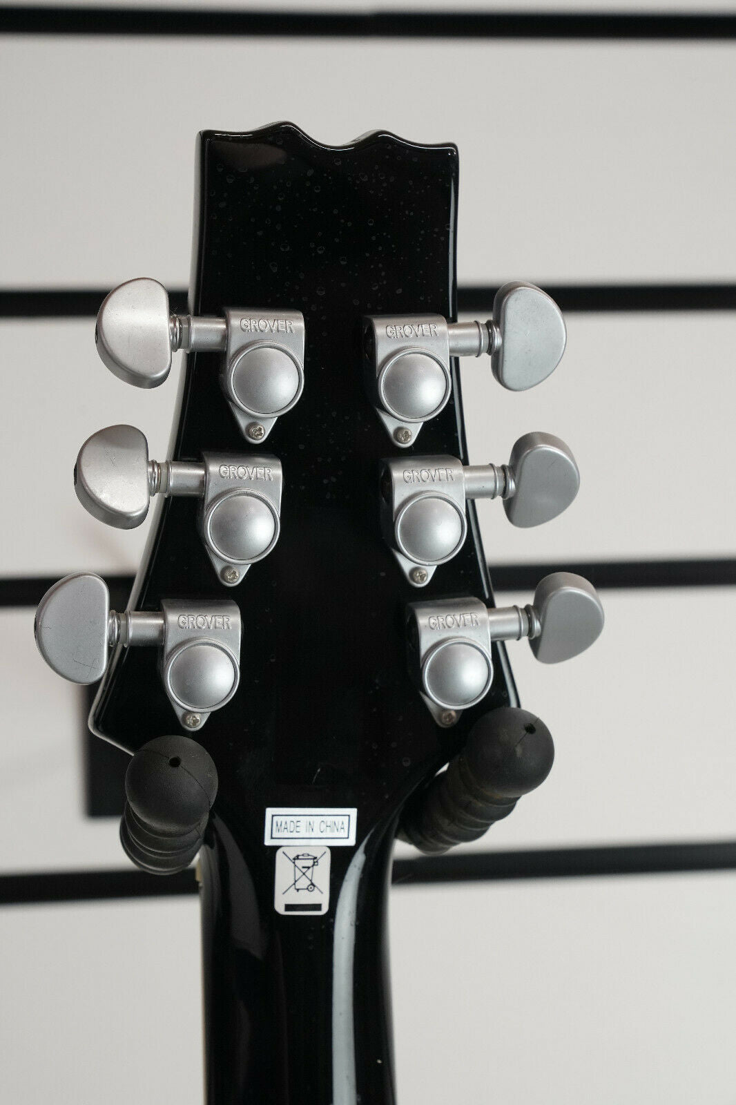 Shine Super Strat Electric Guitar Black Burst Humbucker Pickups Set Neck