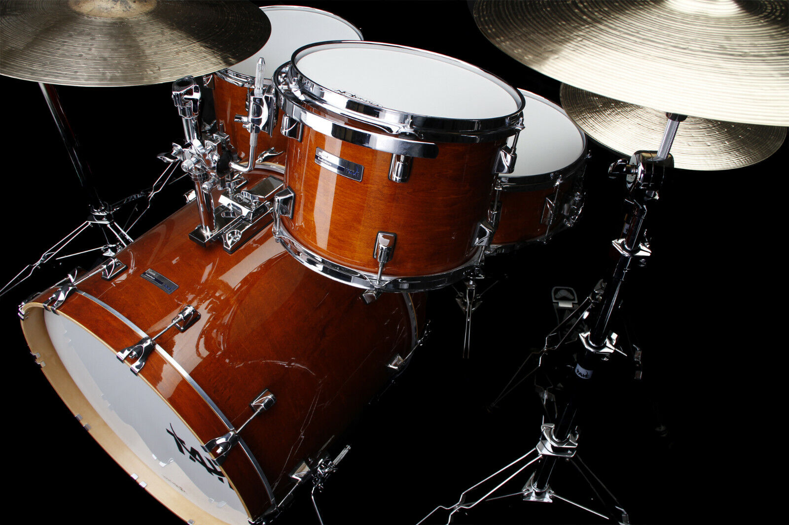 Rack Tom Drum Shell 16" x 13" TAYE Studio Maple Amber With Suspension Mount D38