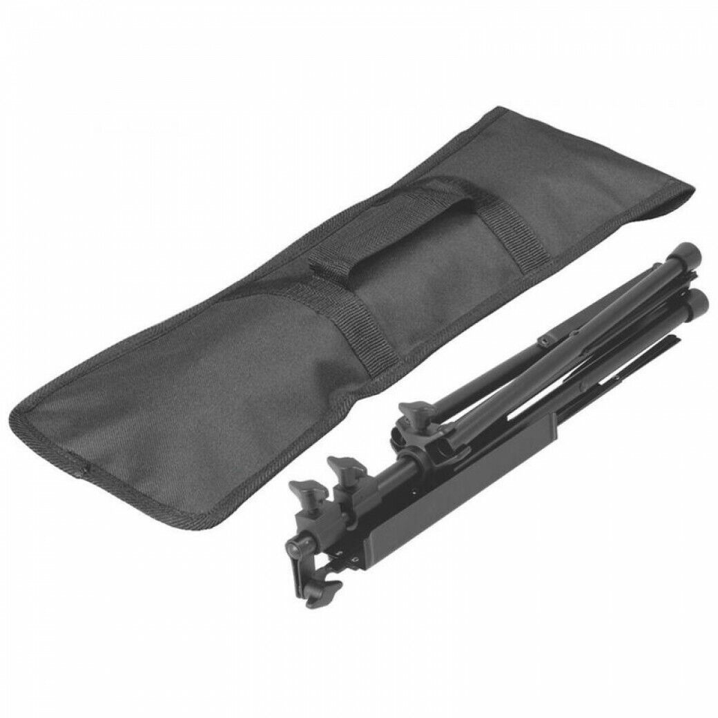 Kinsman Deluxe Sturdy Music Stand with Bag | Black Adjustable Fold Up Tripod Legs