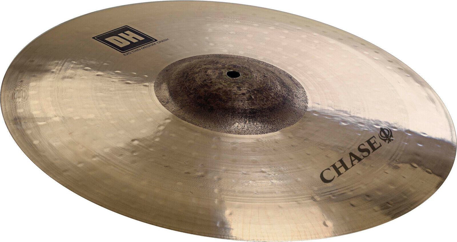 16" Crash Cymbal Rock Dual Hammered Chase DH-CMT16E B20 Bronze Medium Thin