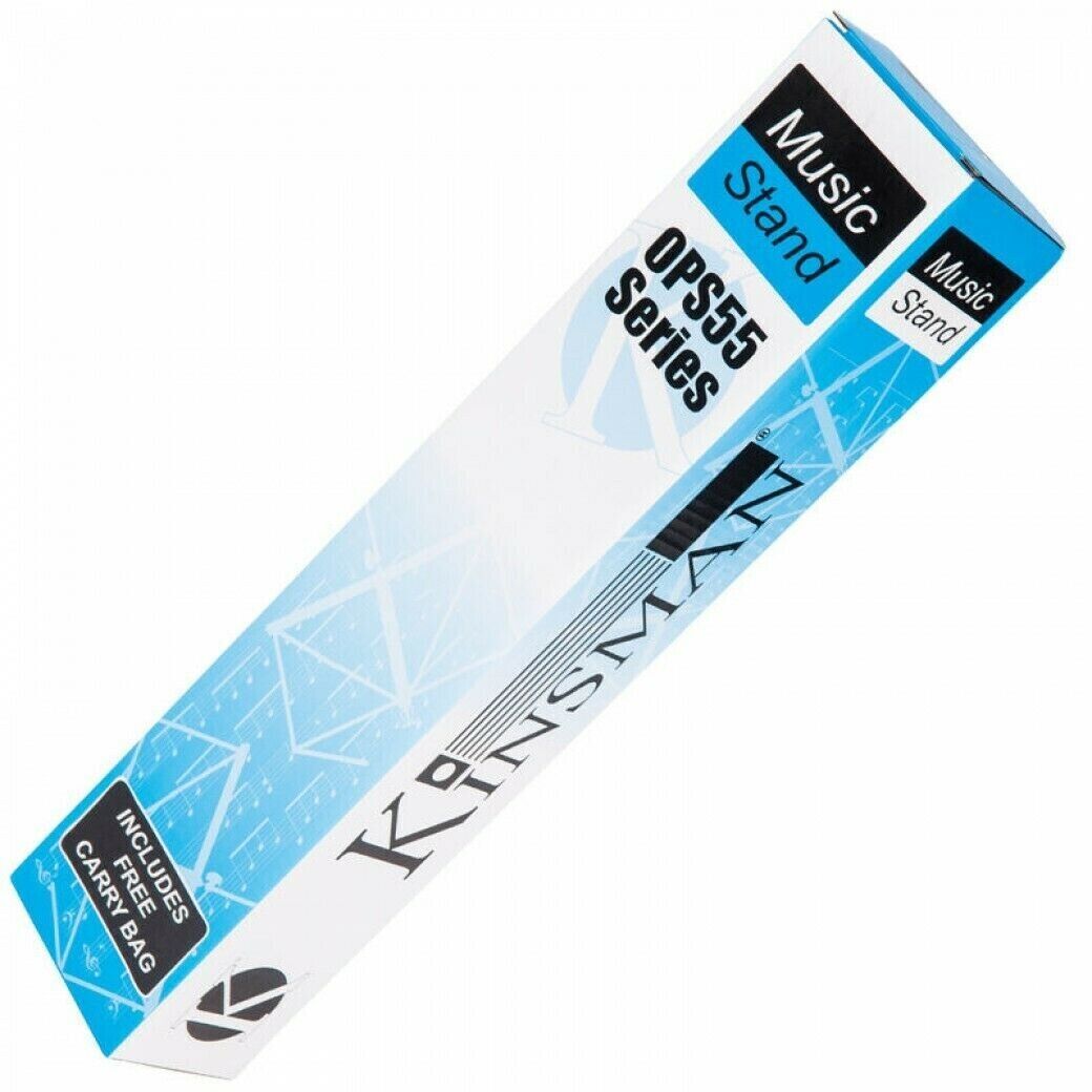 Kinsman Deluxe Sturdy Three Tier Music Stand And Bag In Black